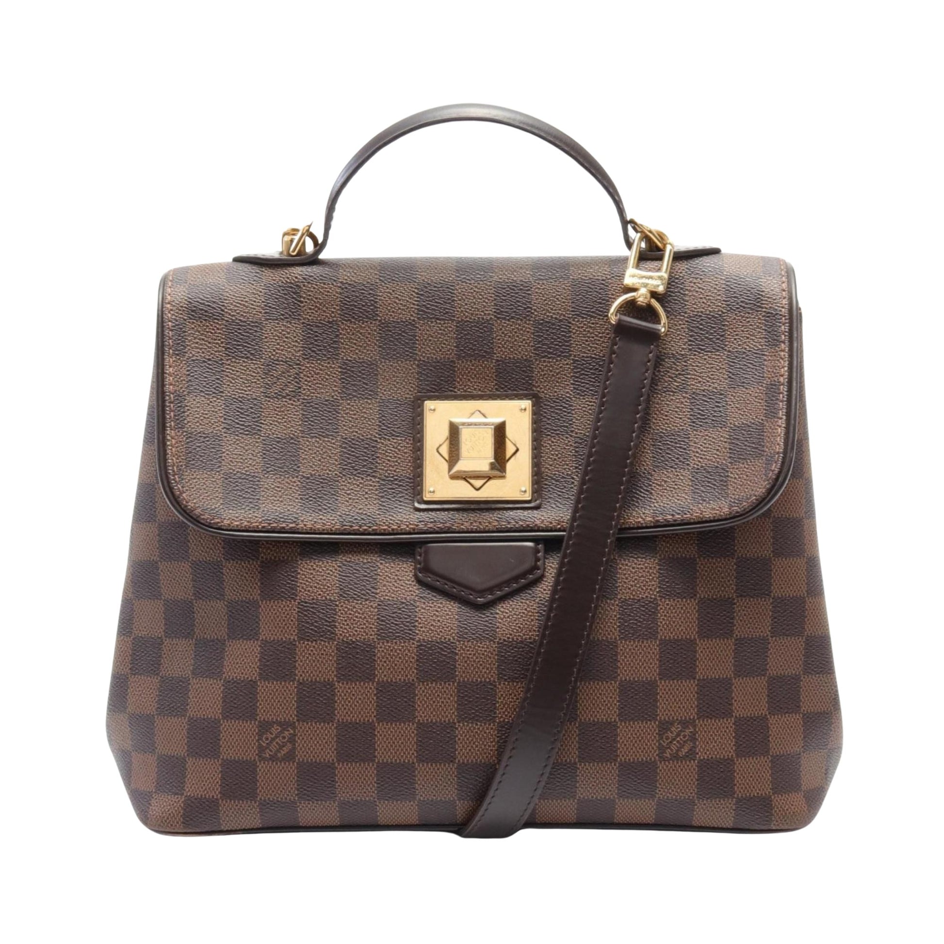 Louis Vuitton Bergamo Brown Canvas Handbag 