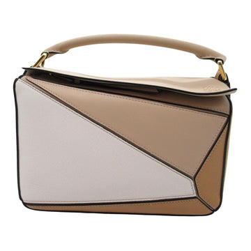 Loewe Puzzle Beige Leather Shoulder Bag