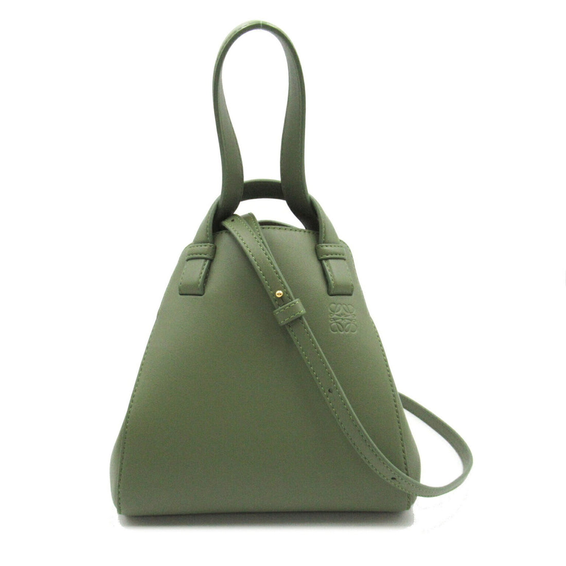 Loewe Hammock Green Leather Shoulder Bag