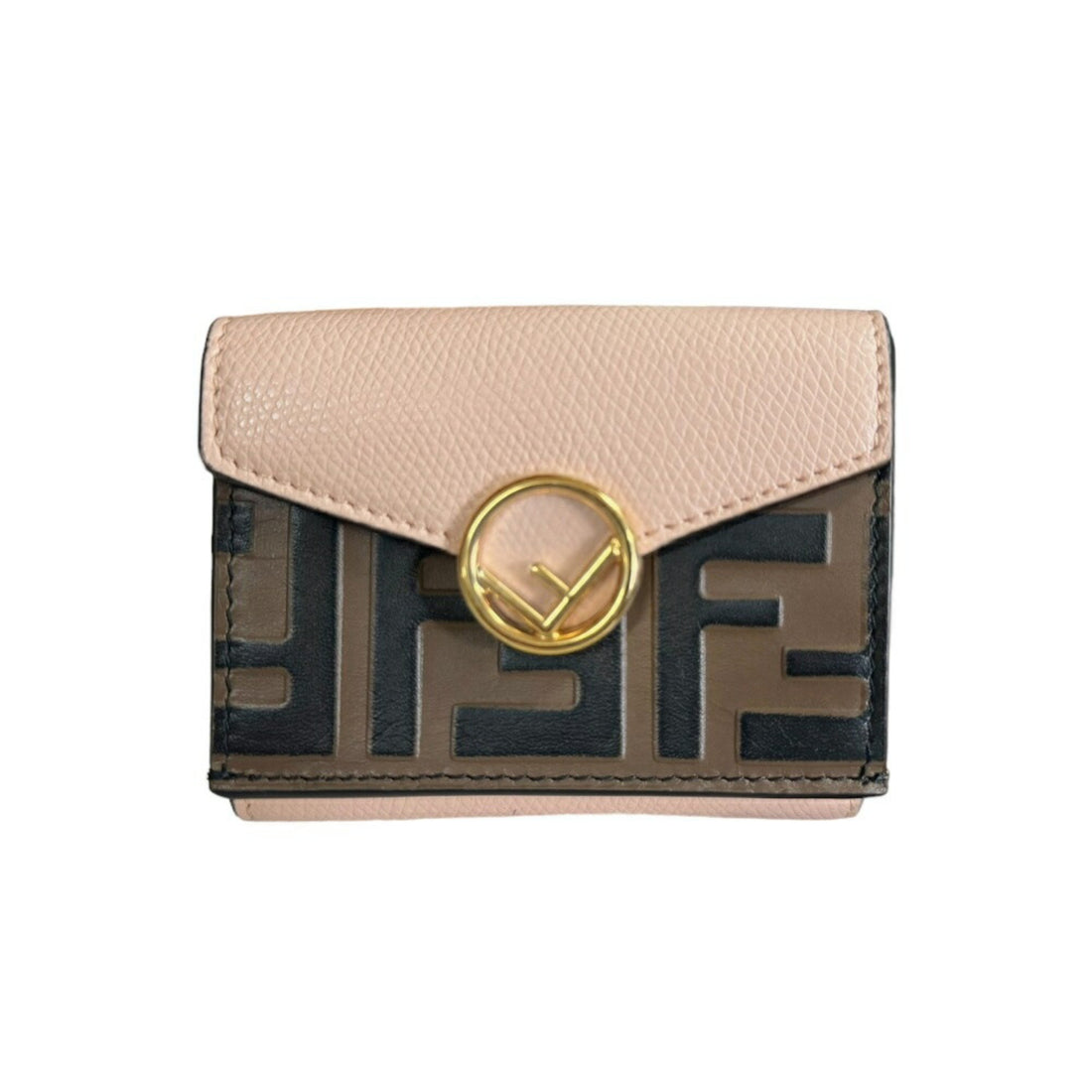 Fendi Zucca Brown Leather Wallet 