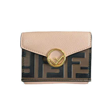 Fendi Zucca Brown Leather Wallet 