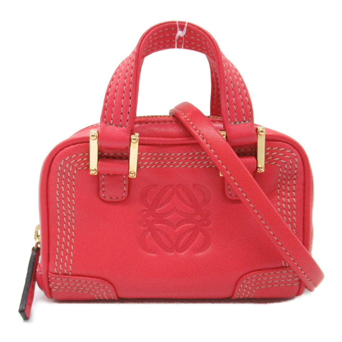 Loewe Amazona Red Leather Shoulder Bag