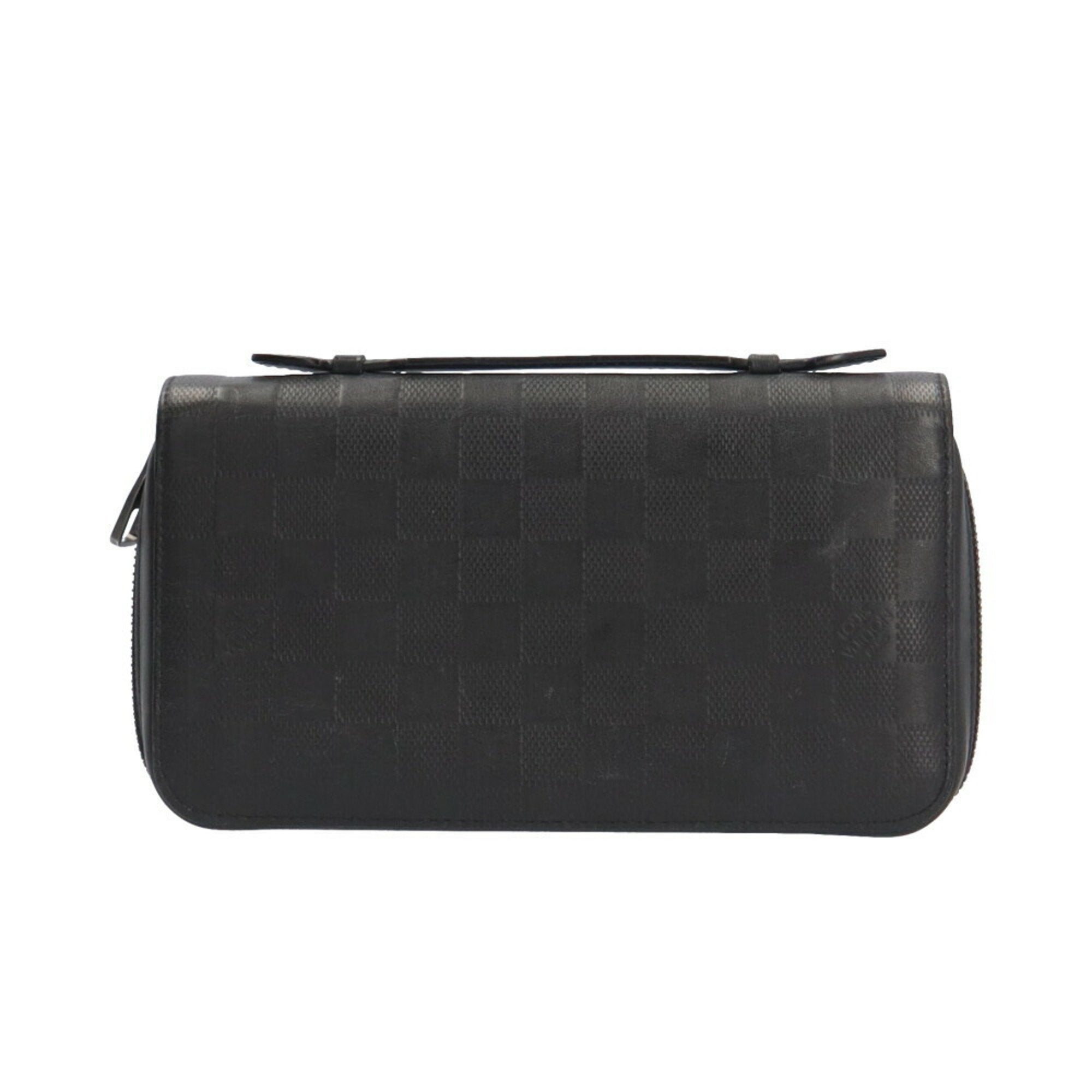 Louis Vuitton Zippy XL Black Leather Wallet 