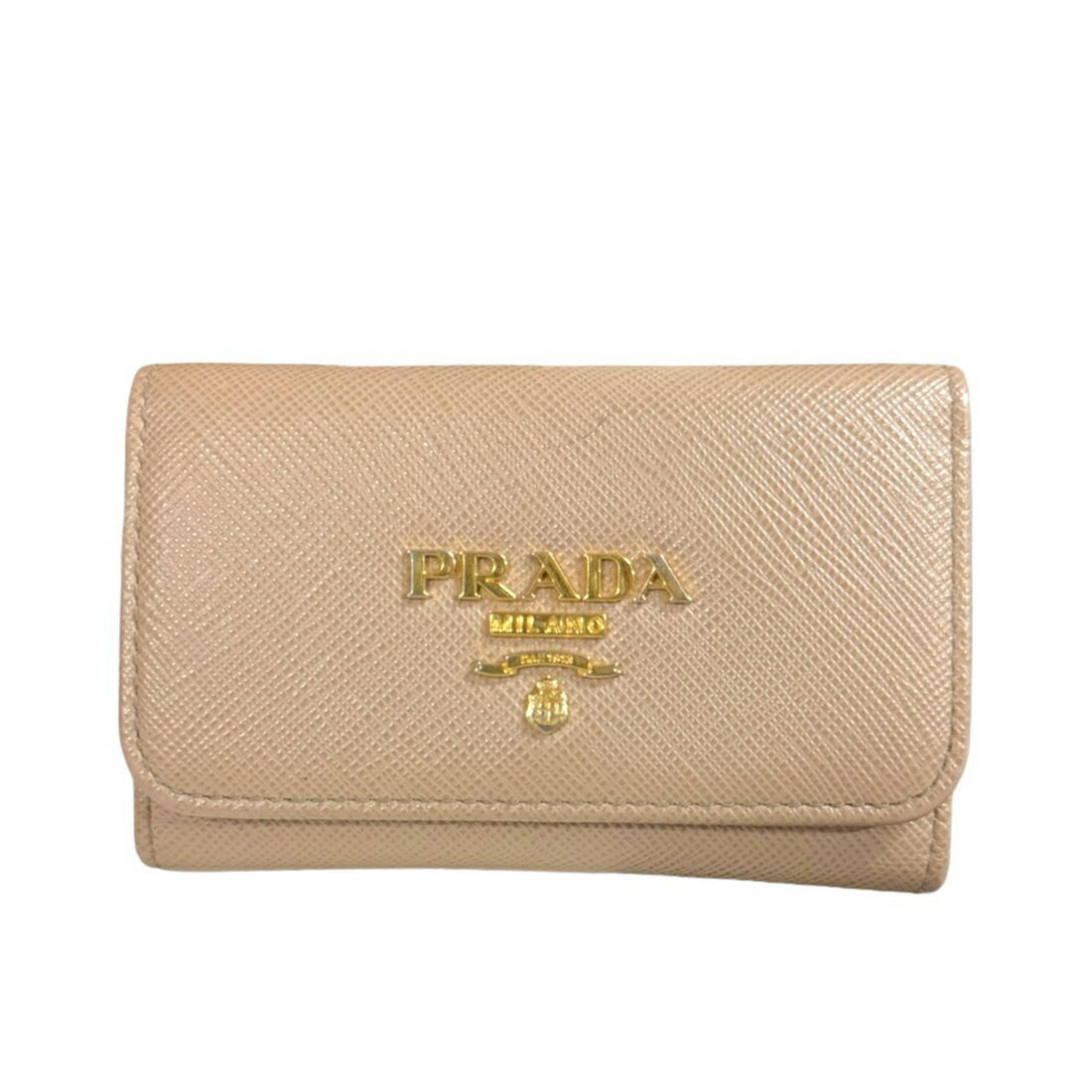 Prada Saffiano Beige Leather Wallet 