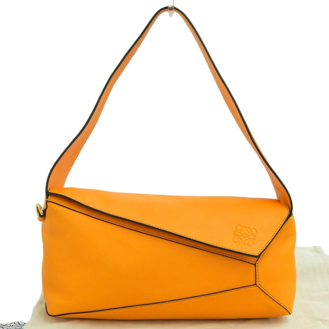 Loewe Puzzle Orange Leather Shoulder Bag