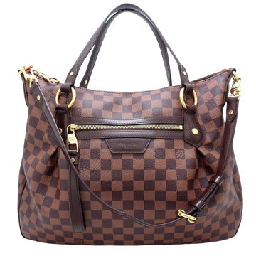 Louis Vuitton Evora Brown Canvas Handbag 