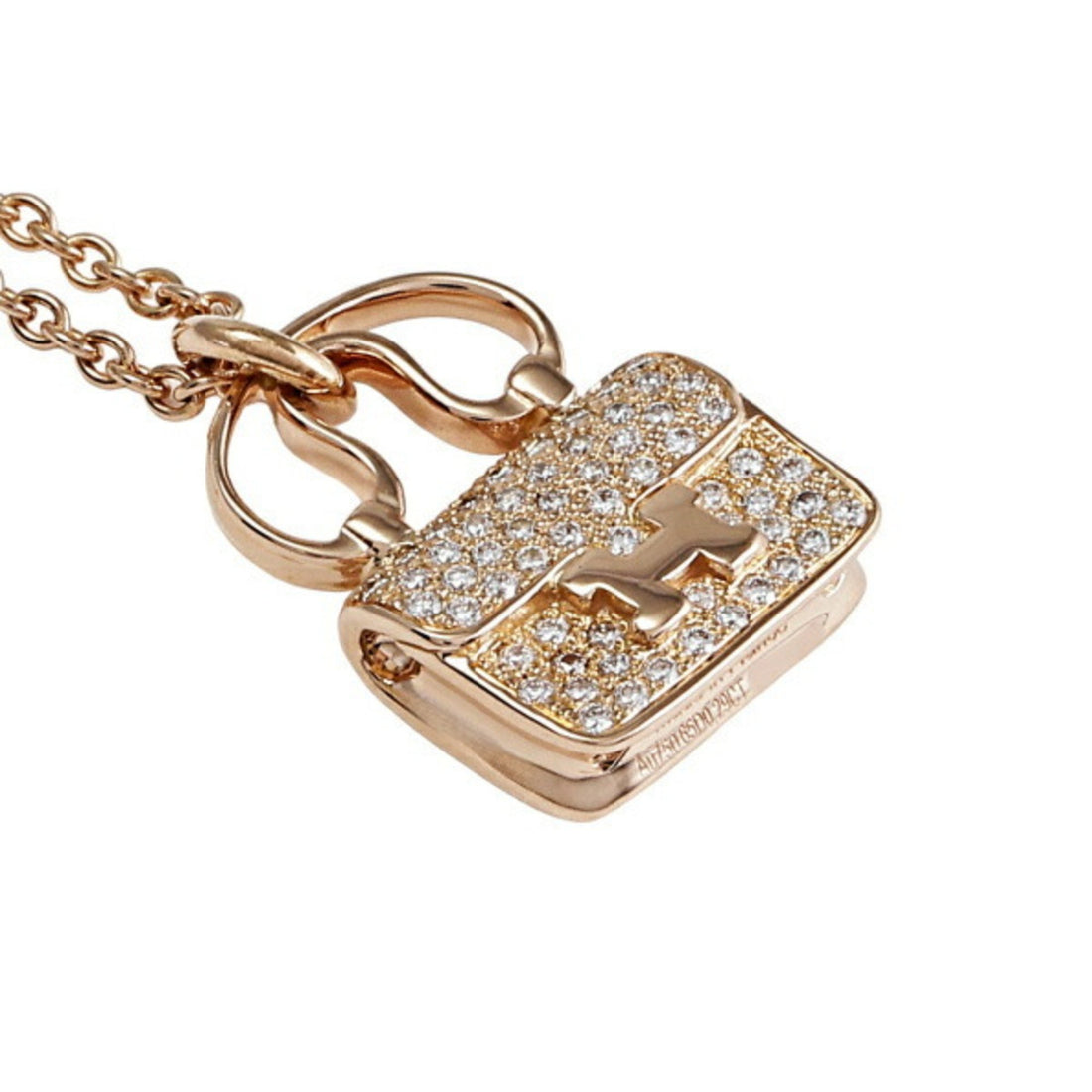 Hermès Amulette Gold Rose Gold Necklace 