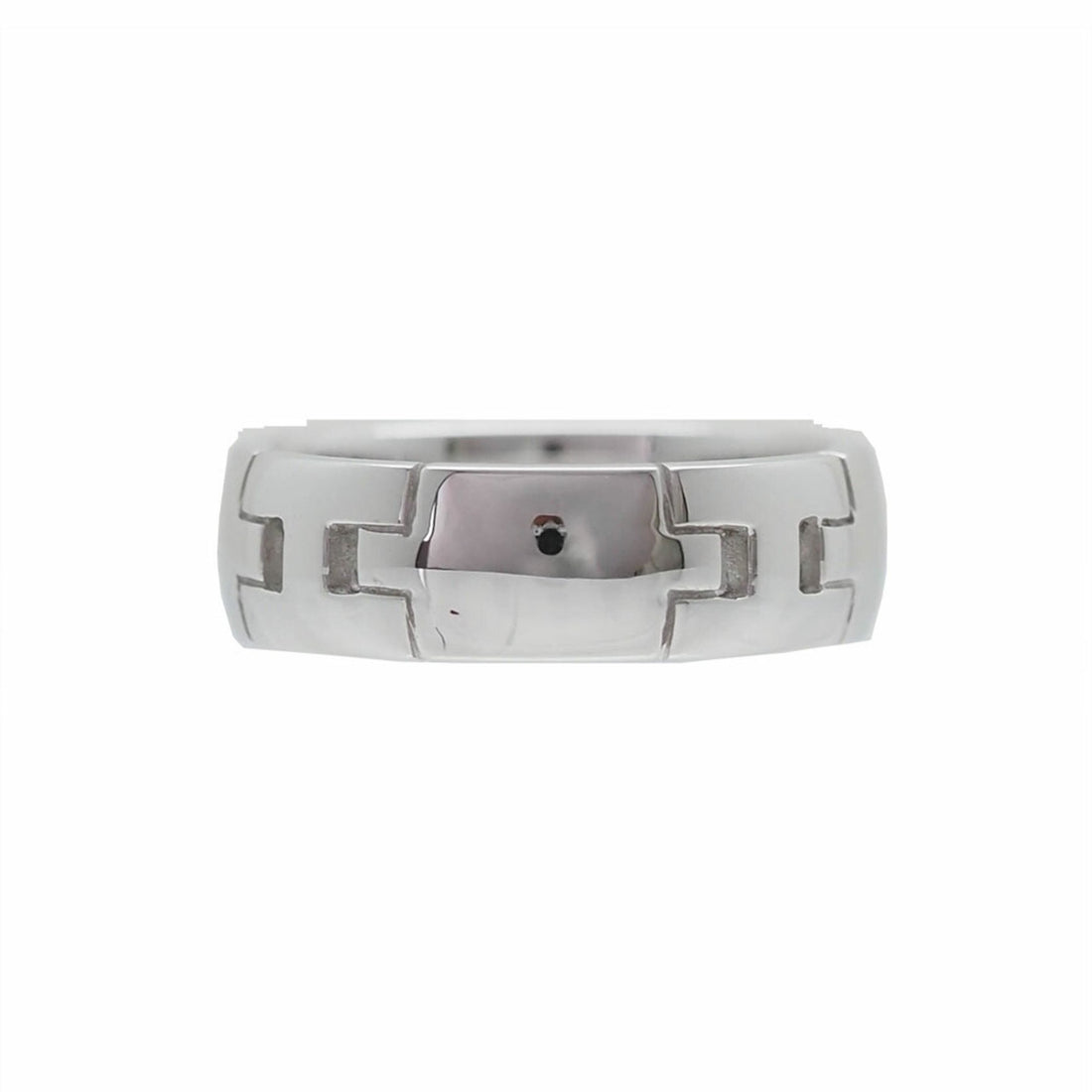 Hermès Hercules Silver White Gold Ring 