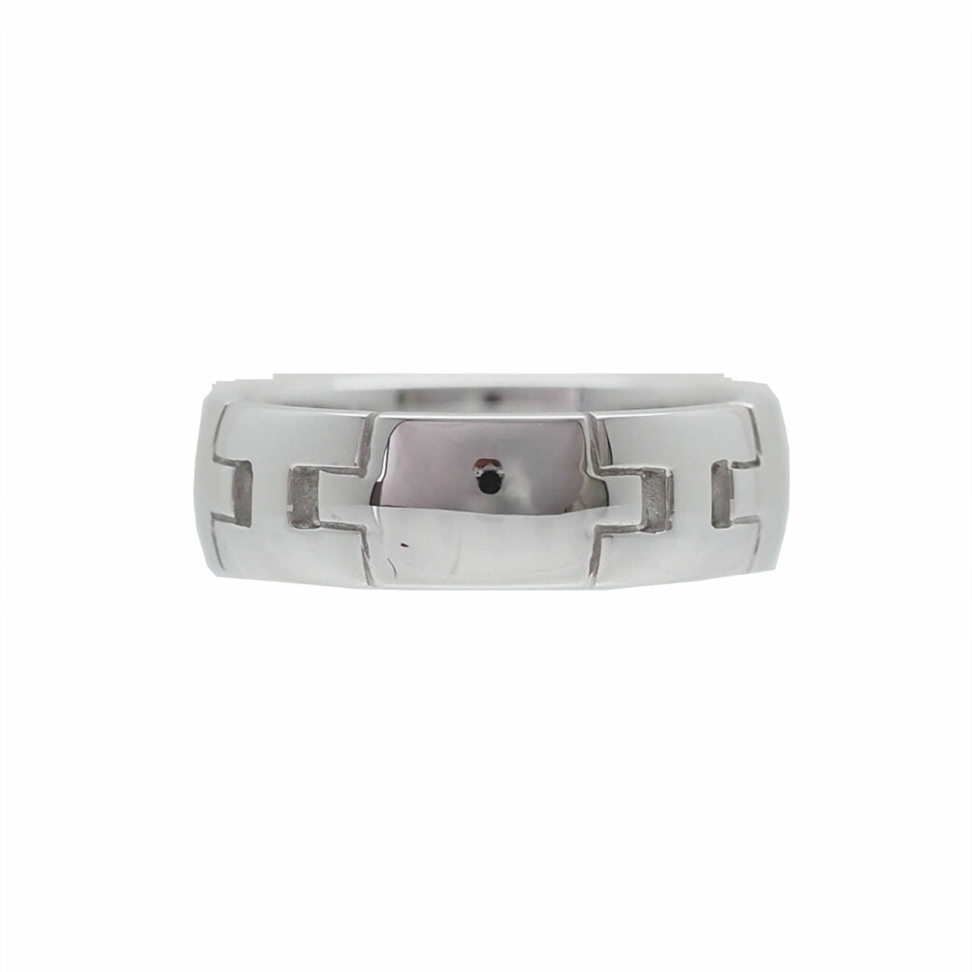 Hermès Hercules Silver White Gold Ring 