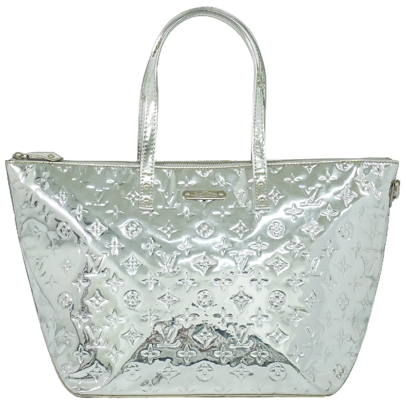 Louis Vuitton Bellevue Silver Vinyl Tote Bag