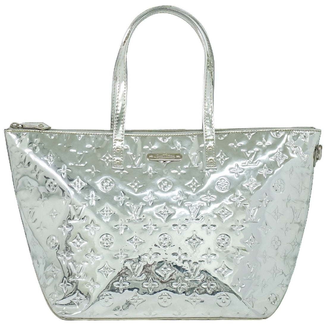 Louis Vuitton Bellevue Silver Vinyl Tote Bag