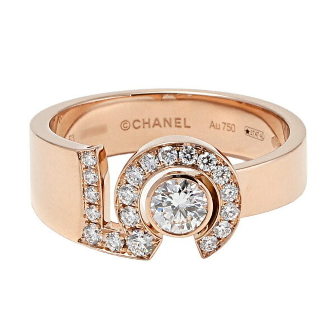 Chanel Numero 5 Gold Rose Gold Ring 