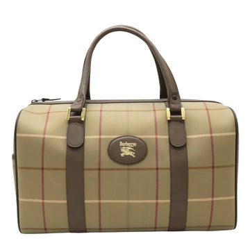 Burberry Check Link Khaki Canvas Travel Bag