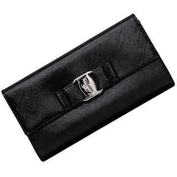 Salvatore Ferragamo Vara Black Leather Wallet 