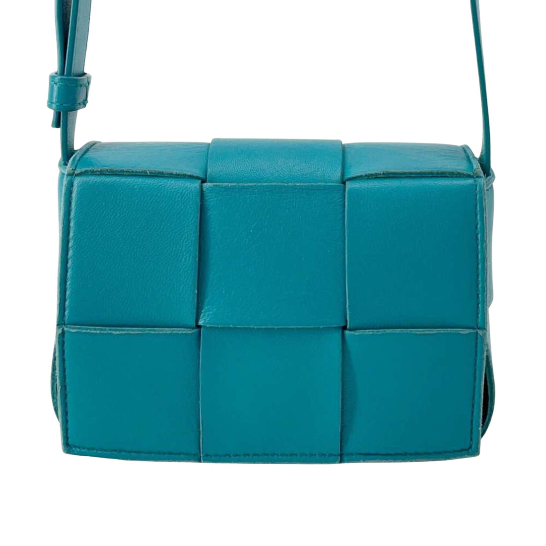 Bottega Veneta Cassette Blue Leather Shoulder Bag