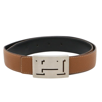 Hermès H Brown Leather Belt 