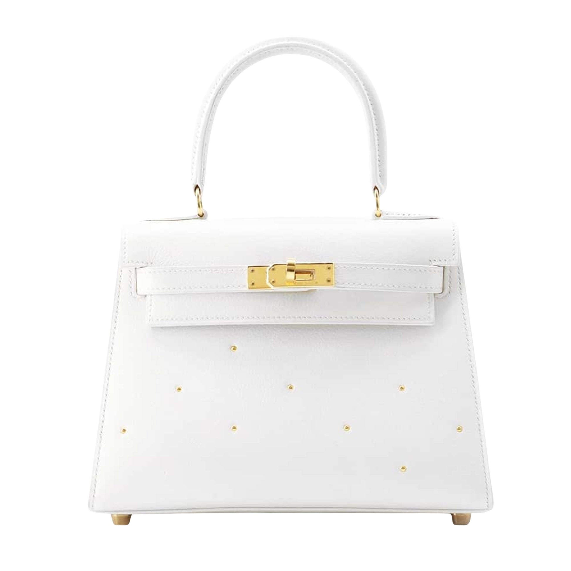 Hermès Kelly White Leather Handbag 