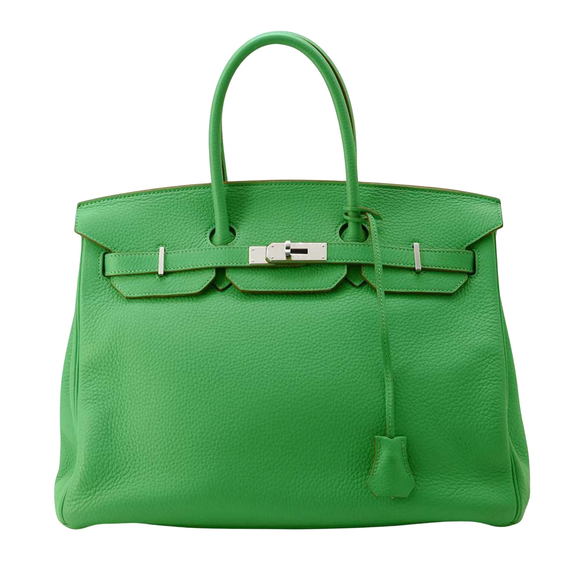 Hermès Birkin 40 Green Leather Handbag 