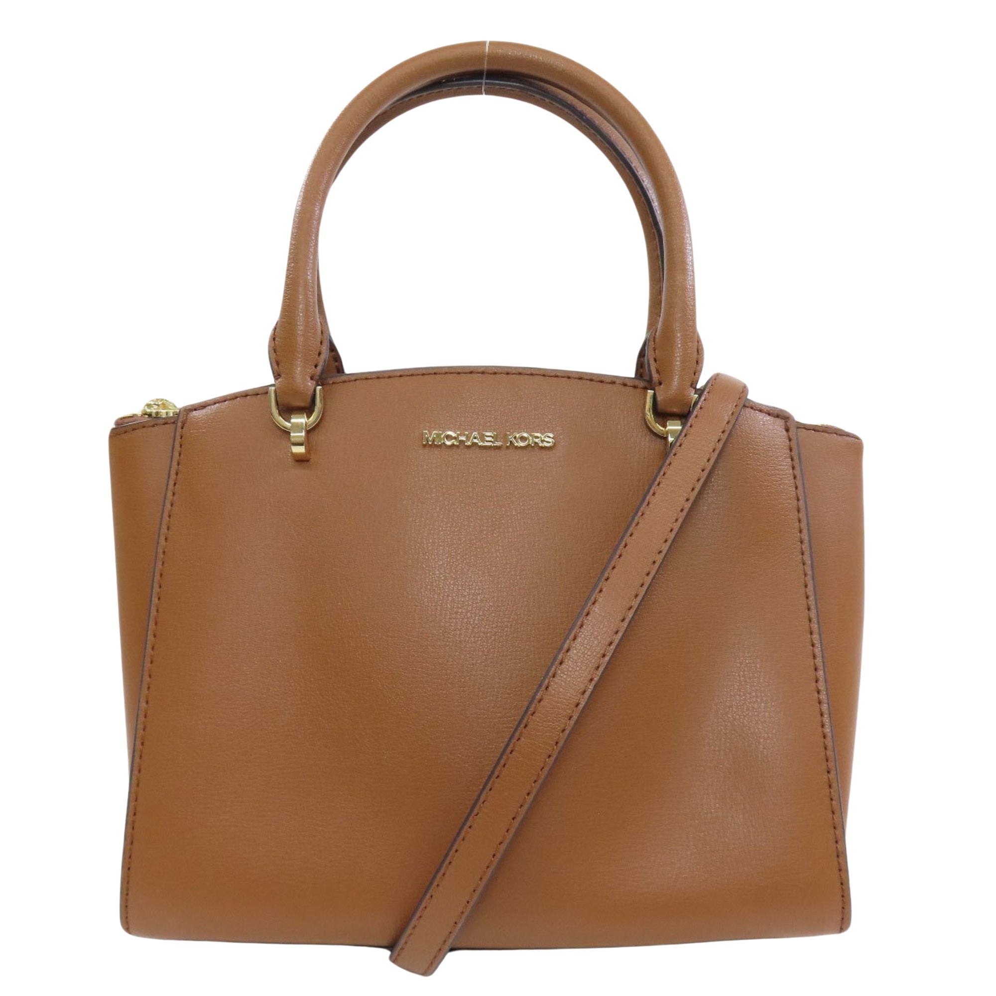 Michael Kors Marilyn Brown Leather Handbag 