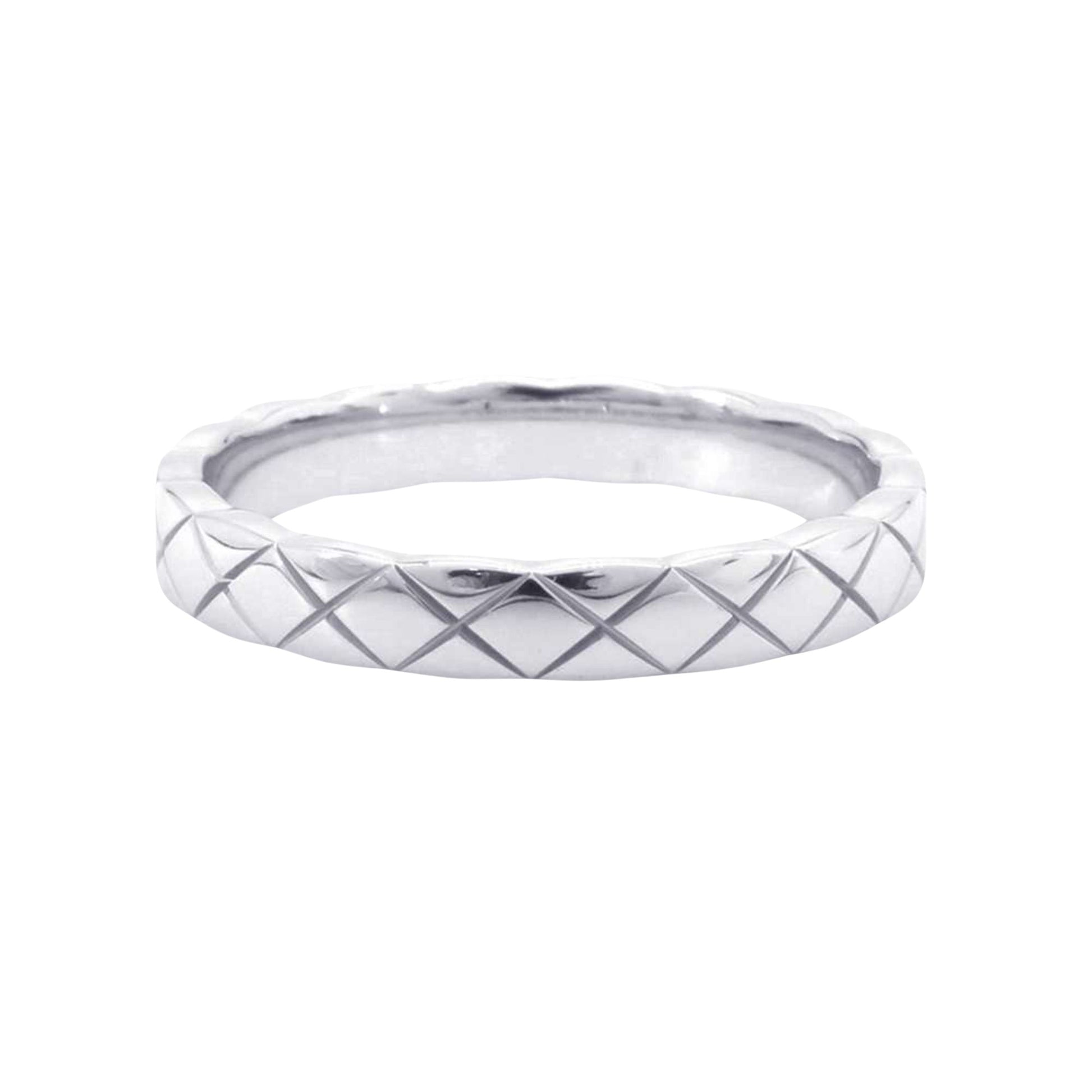 Chanel Coco Crush Silver White Gold Ring 