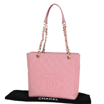 Chanel PST (Petite Shopping Tote) Pink Leather Shoulder Bag