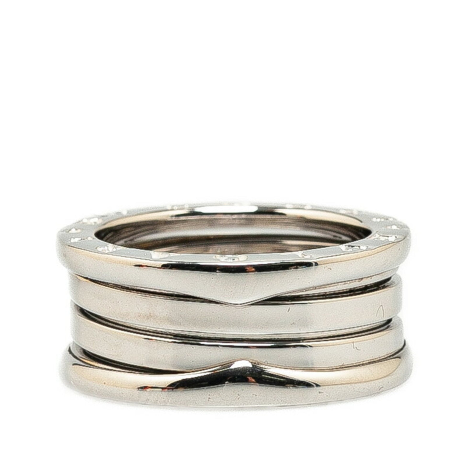 Bulgari B-ZERO ring # 53 Silver White Gold Ring 