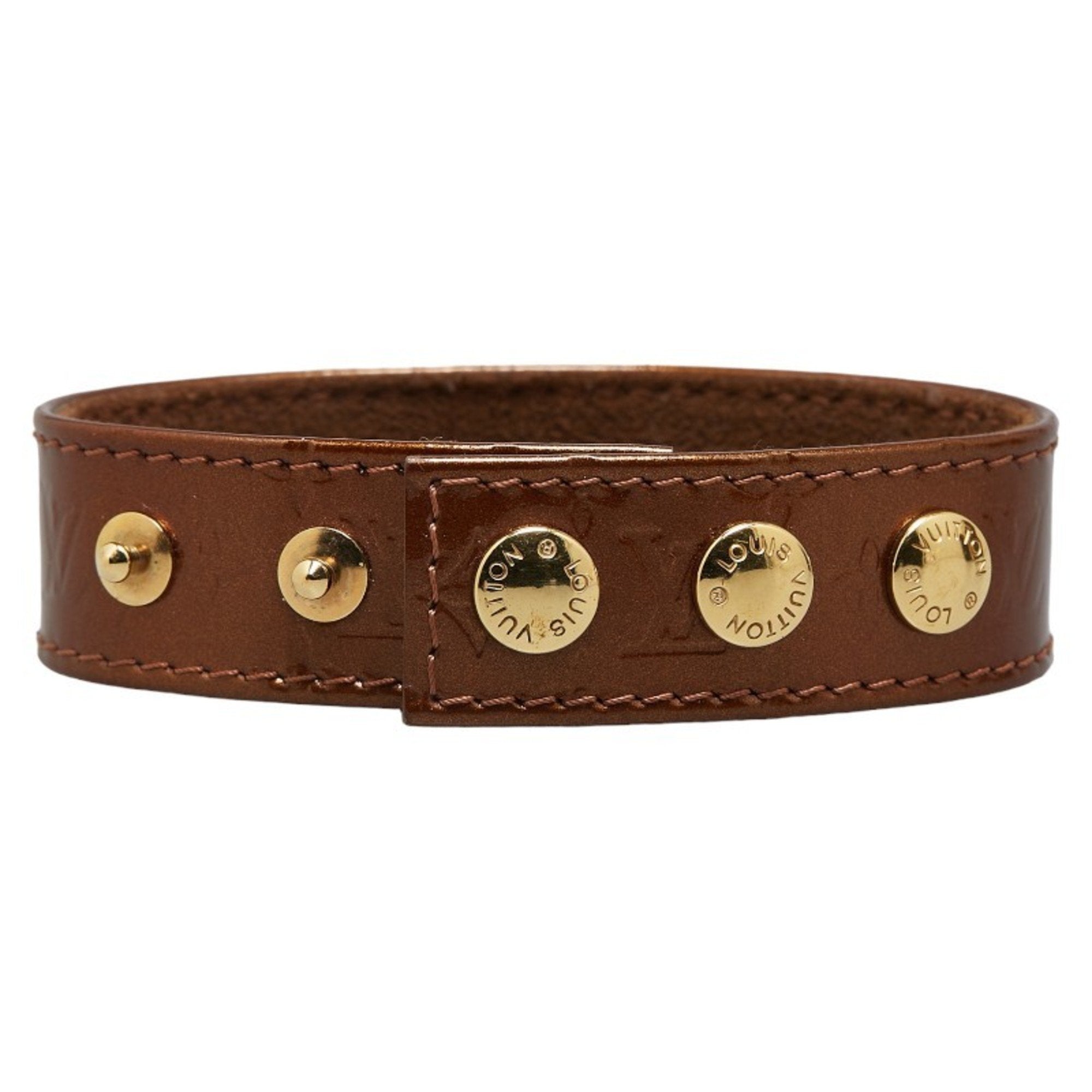 Louis Vuitton Brown Patent Leather Bracelet 