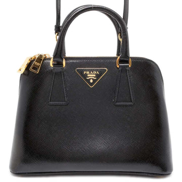 Prada Promenade Black Patent Leather Handbag 