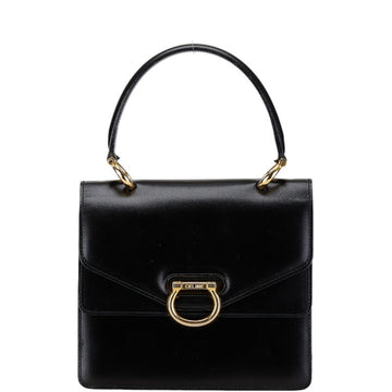 Céline Gancini Black Leather Handbag 