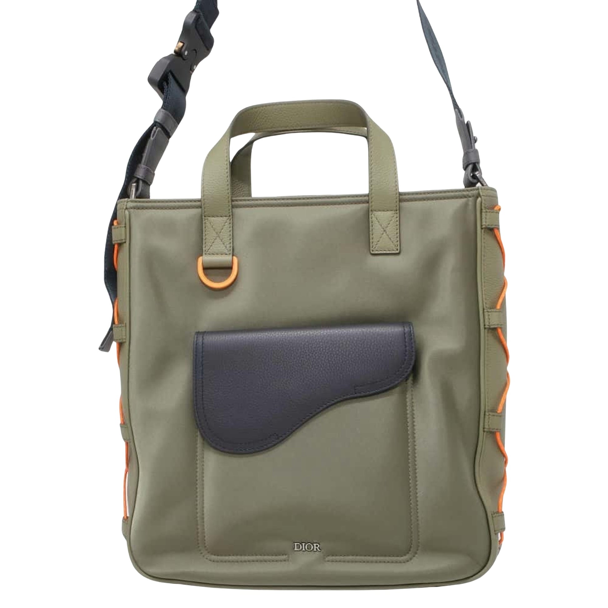 Dior Saddle Green Synthetic Handbag 