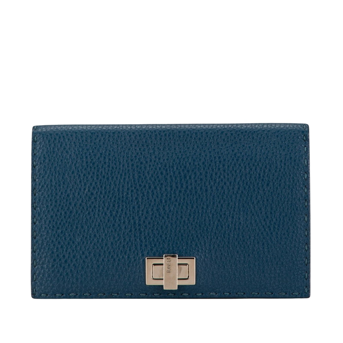 Fendi Peekaboo Blue Leather Wallet 