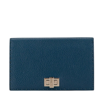 Fendi Peekaboo Blue Leather Wallet 