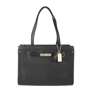 Coach Swagger Black Leather Handbag 