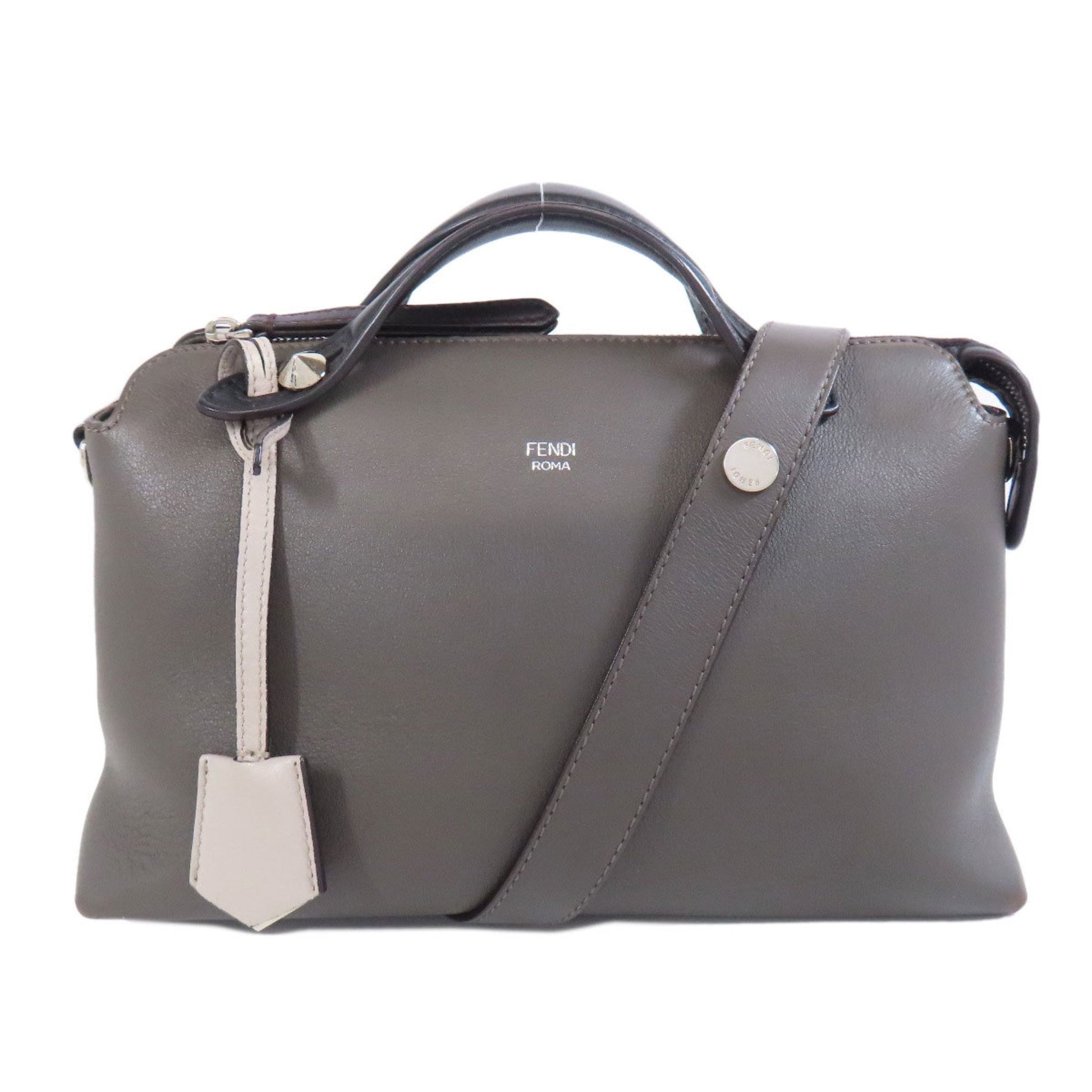 Fendi By the way Medium Grey Pony-Style Calfskin Handbag 