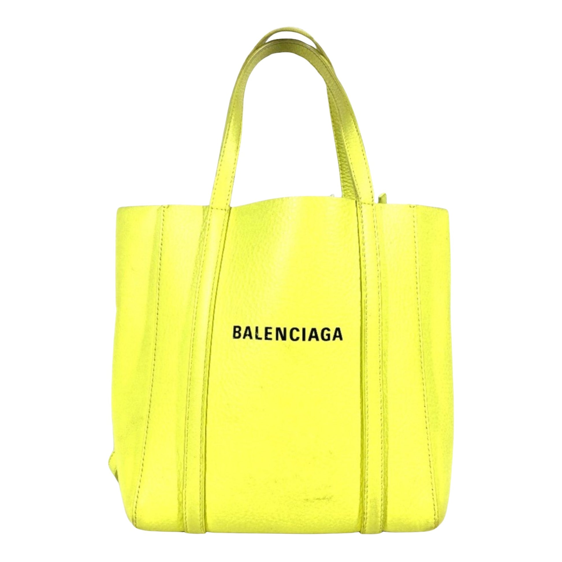 Balenciaga Everyday Yellow Leather Shoulder Bag