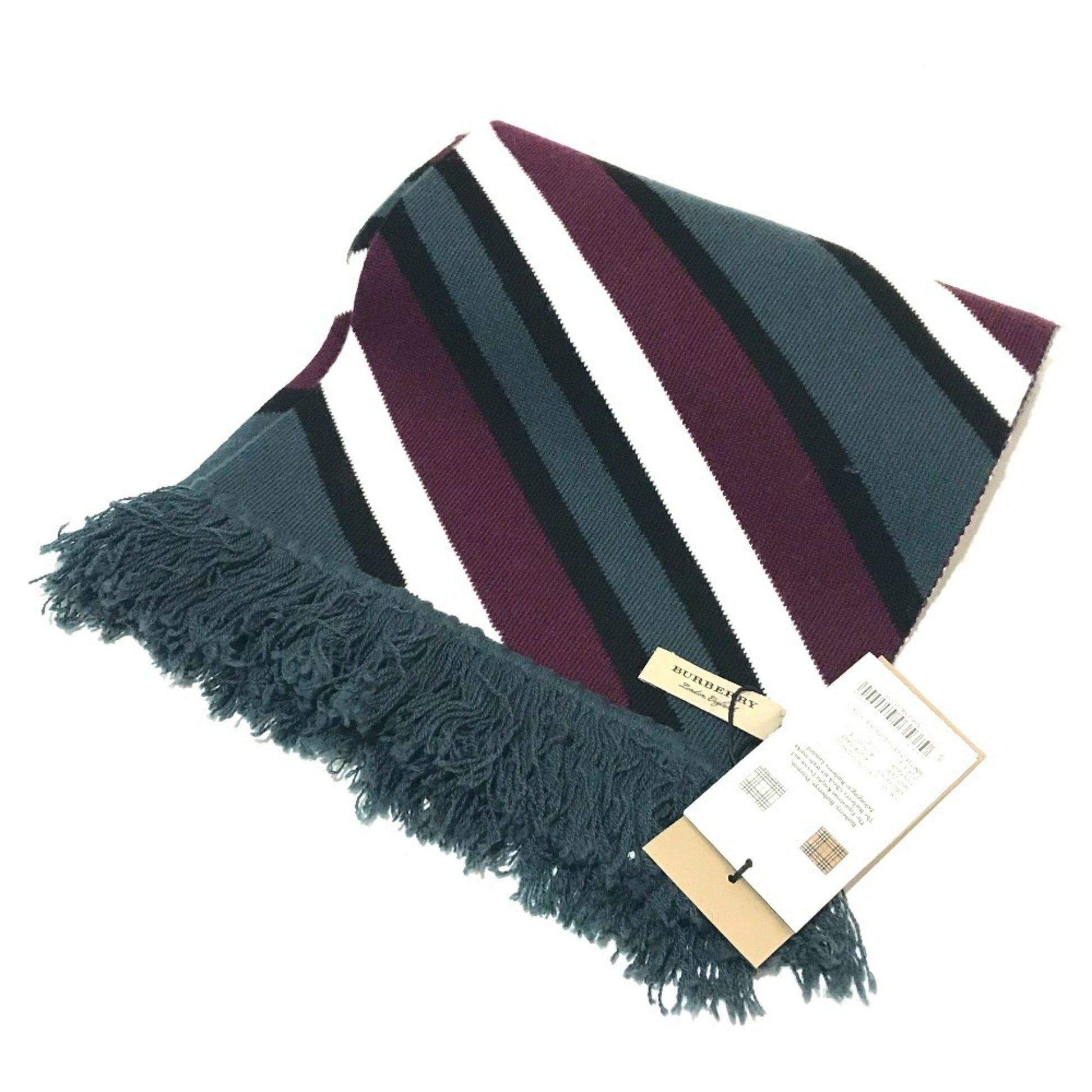 Burberry Horseferry Green Cashmere Scarf 