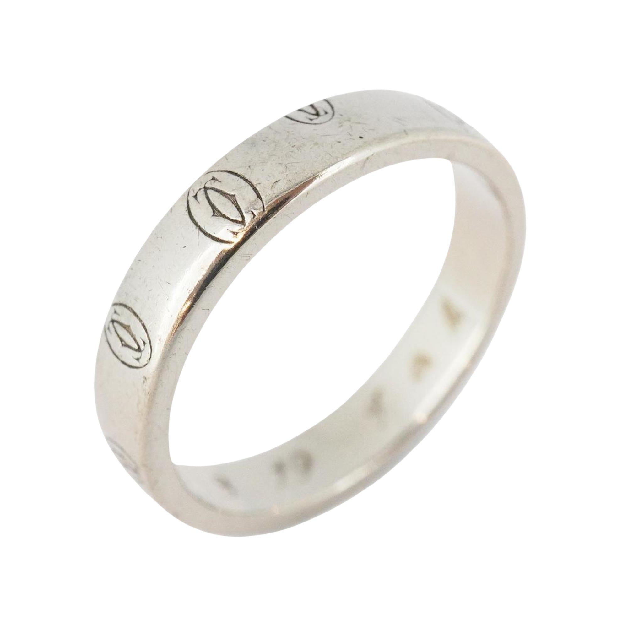 Cartier Happy birthday Silver White Gold Ring 