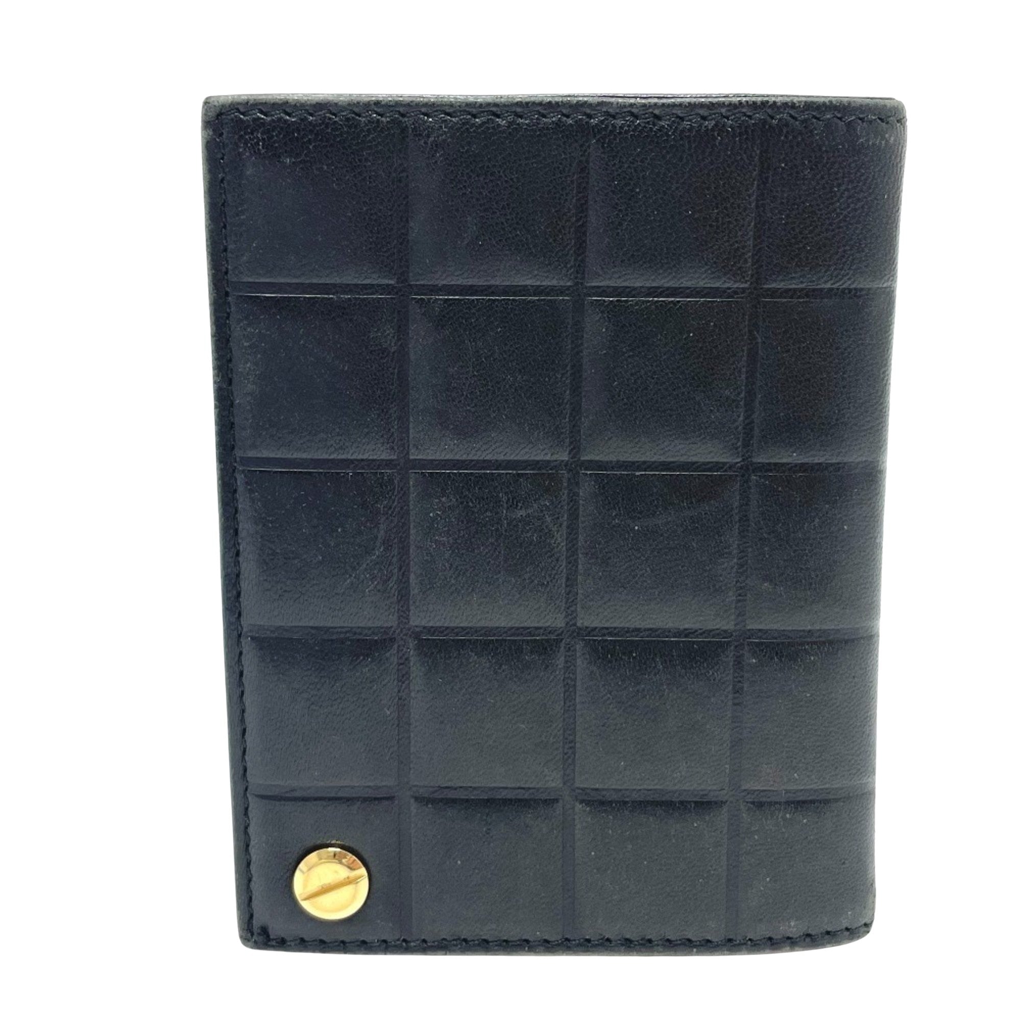 Chanel Chocolate bar Black Leather Wallet 