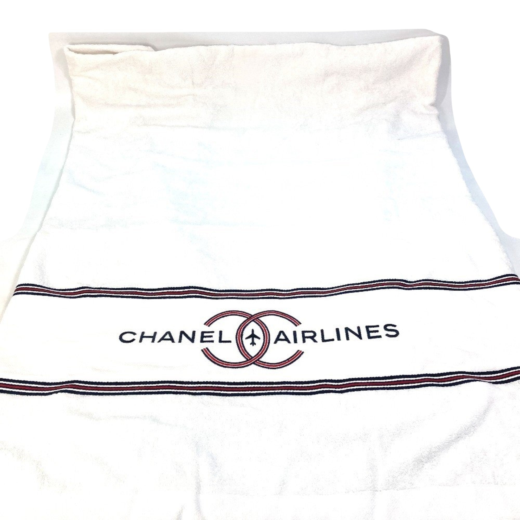 Chanel White Cotton Scarf 