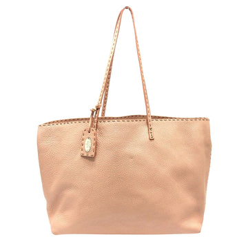 Fendi Selleria Beige Leather Tote Bag