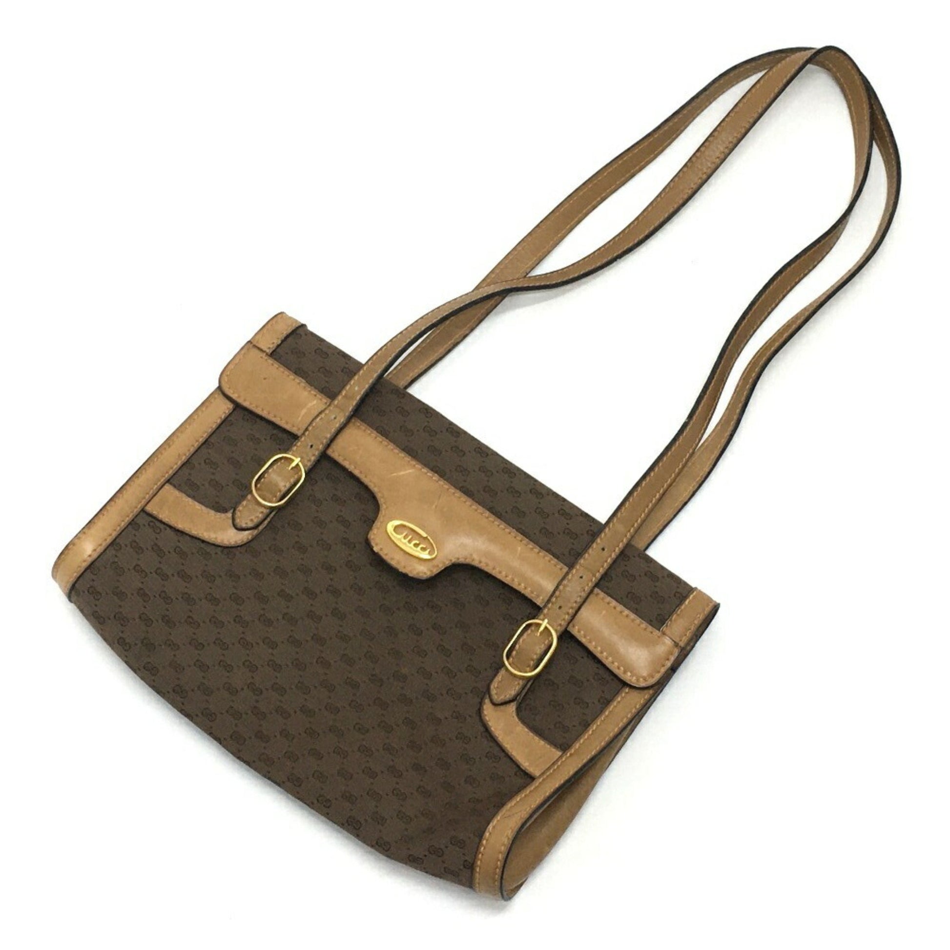 Gucci Micro Small GG Canvas Brown Canvas Shoulder Bag