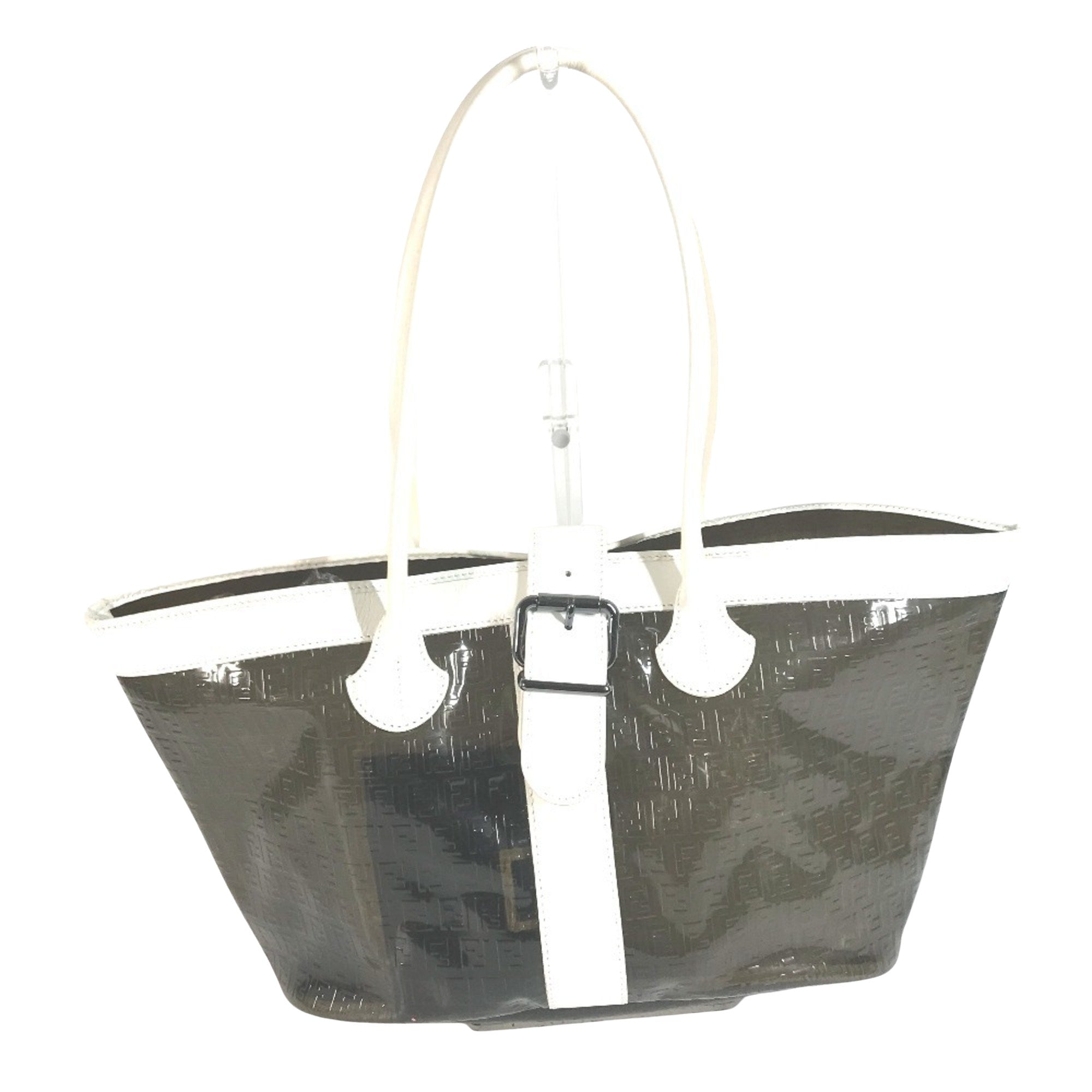 Fendi Zucchino Black Vinyl Tote Bag