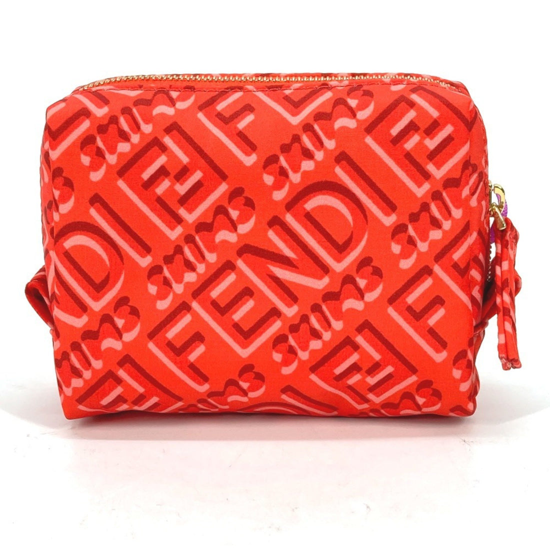 Fendi FF Red Synthetic Clutch Bag