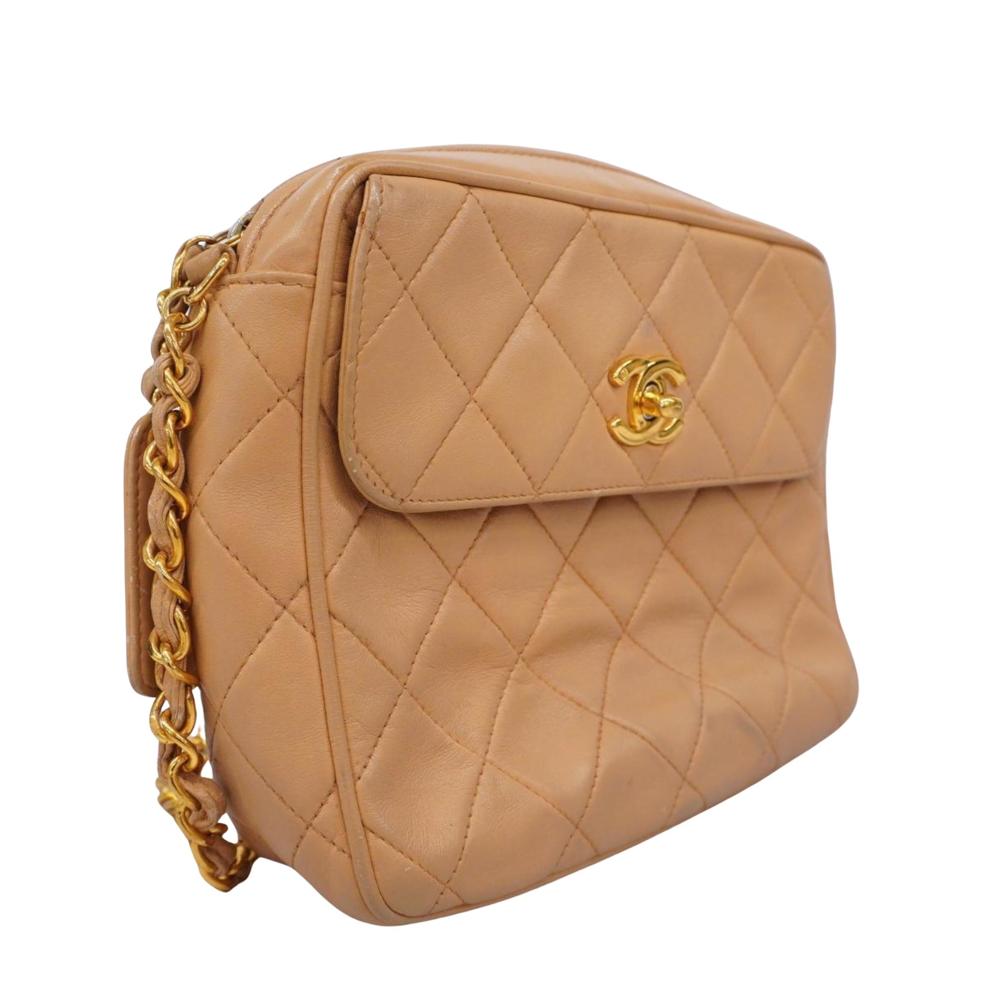 Chanel Matelassé Pink Leather Clutch Bag