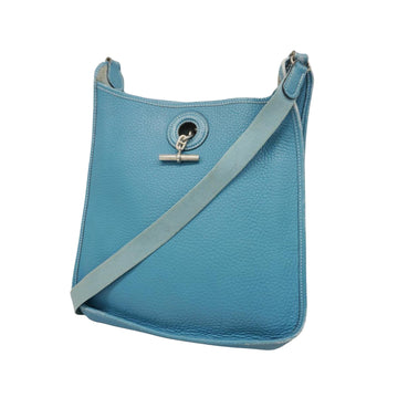 Hermès Vespa Blue Leather Shoulder Bag