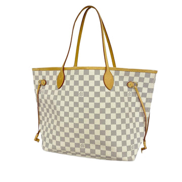 Louis Vuitton Neverfull MM Beige Canvas Tote Bag