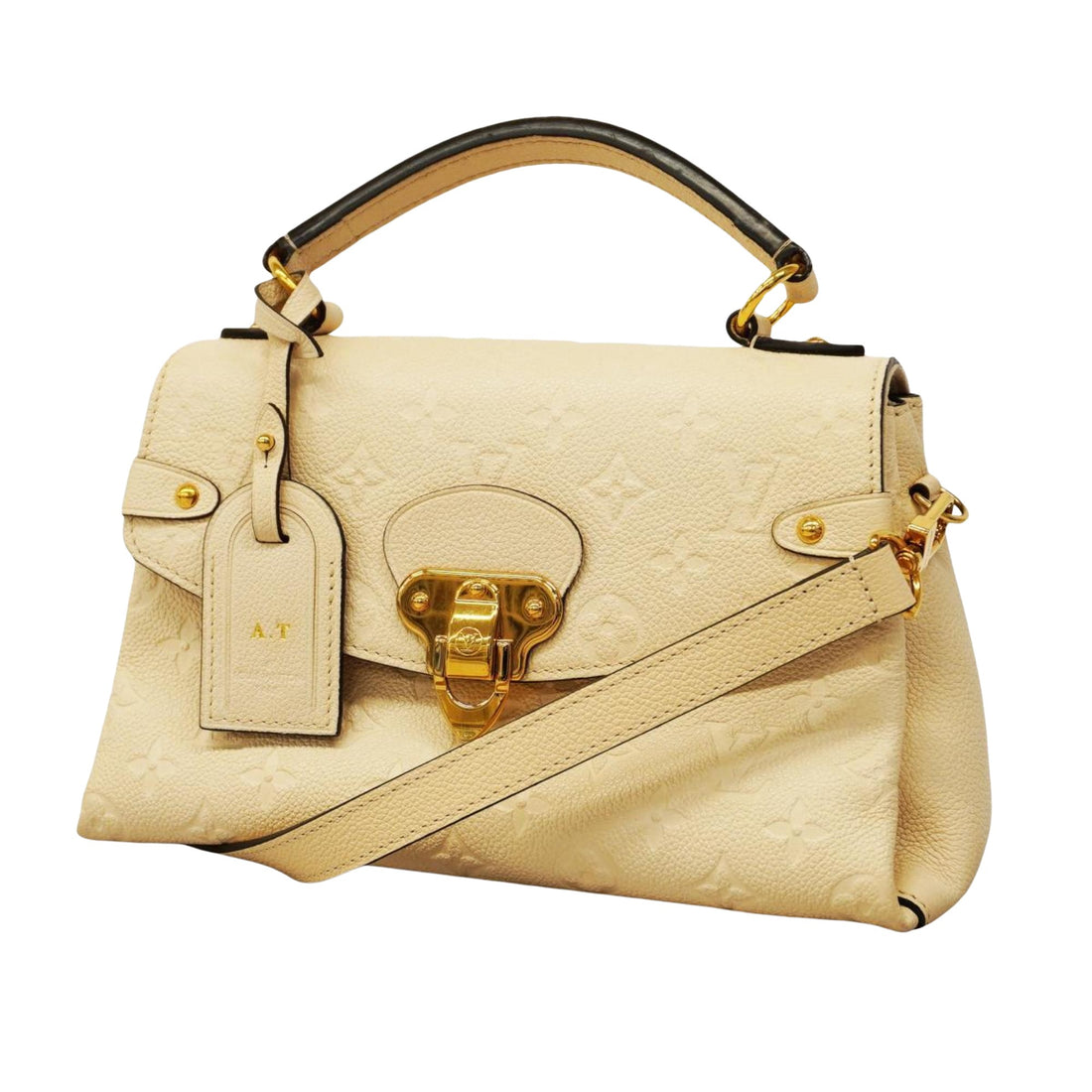 Louis Vuitton Georges Beige Leather Handbag 