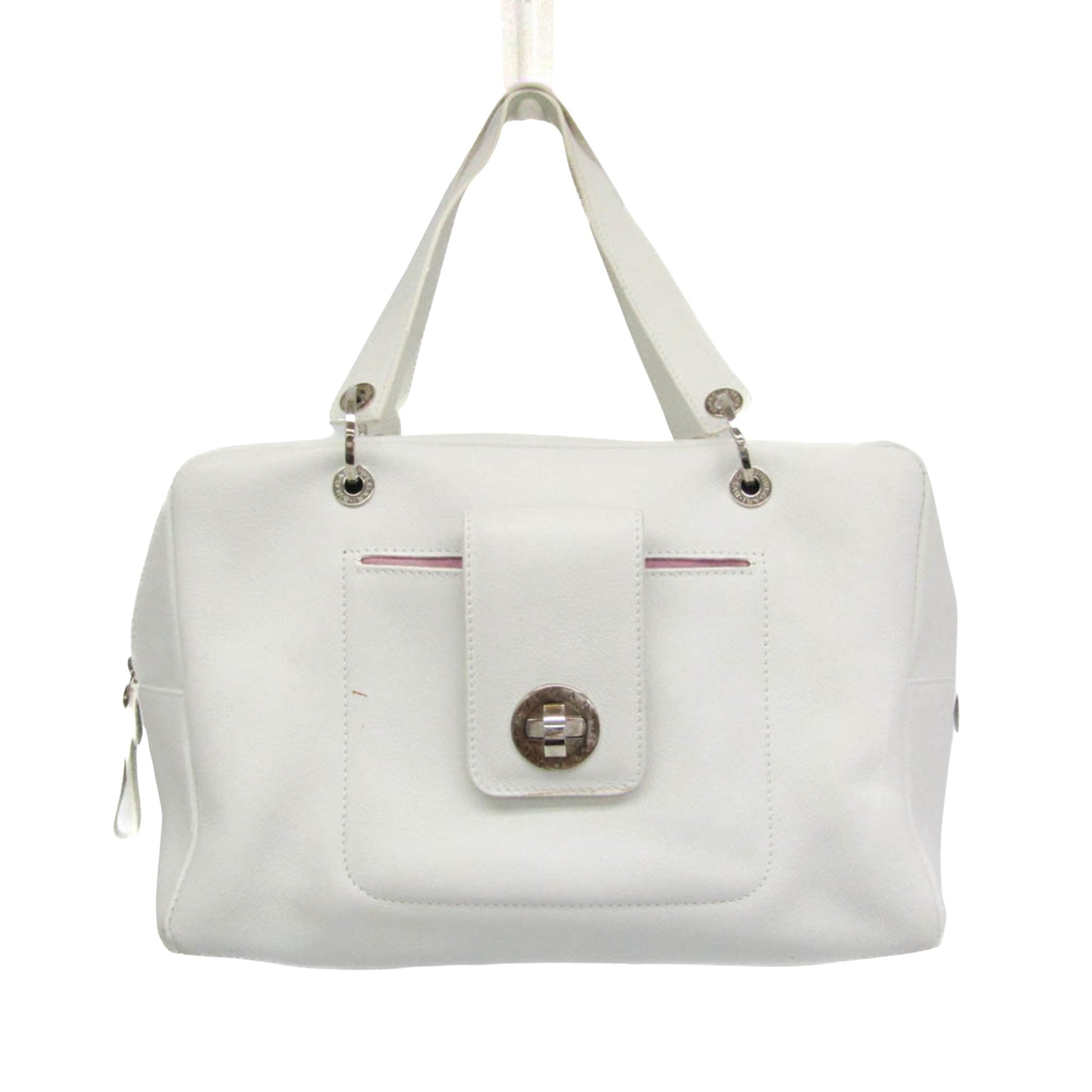 Bulgari Bvlgari bvlgari White Leather Handbag 