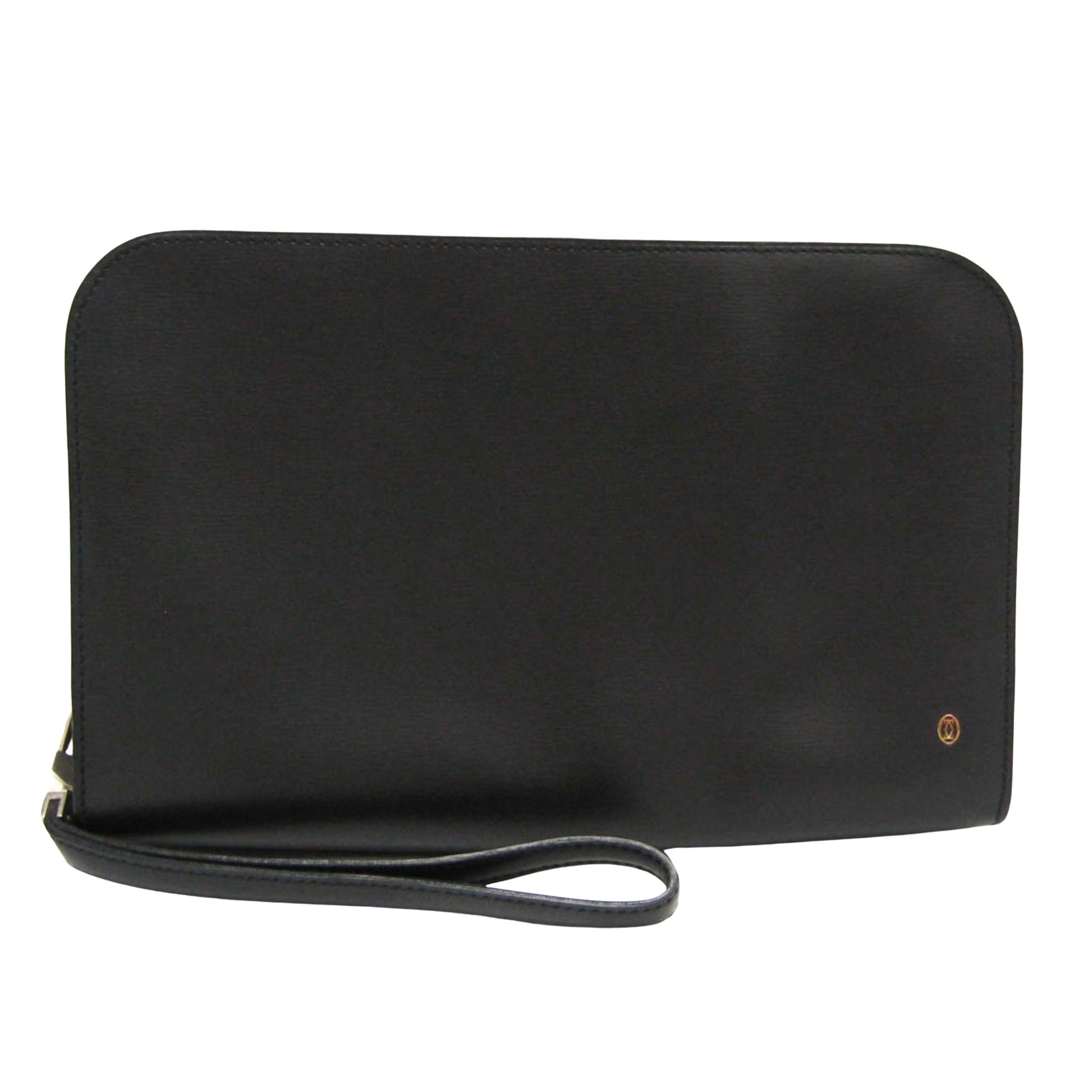 Cartier Pasha Black Leather Clutch Bag