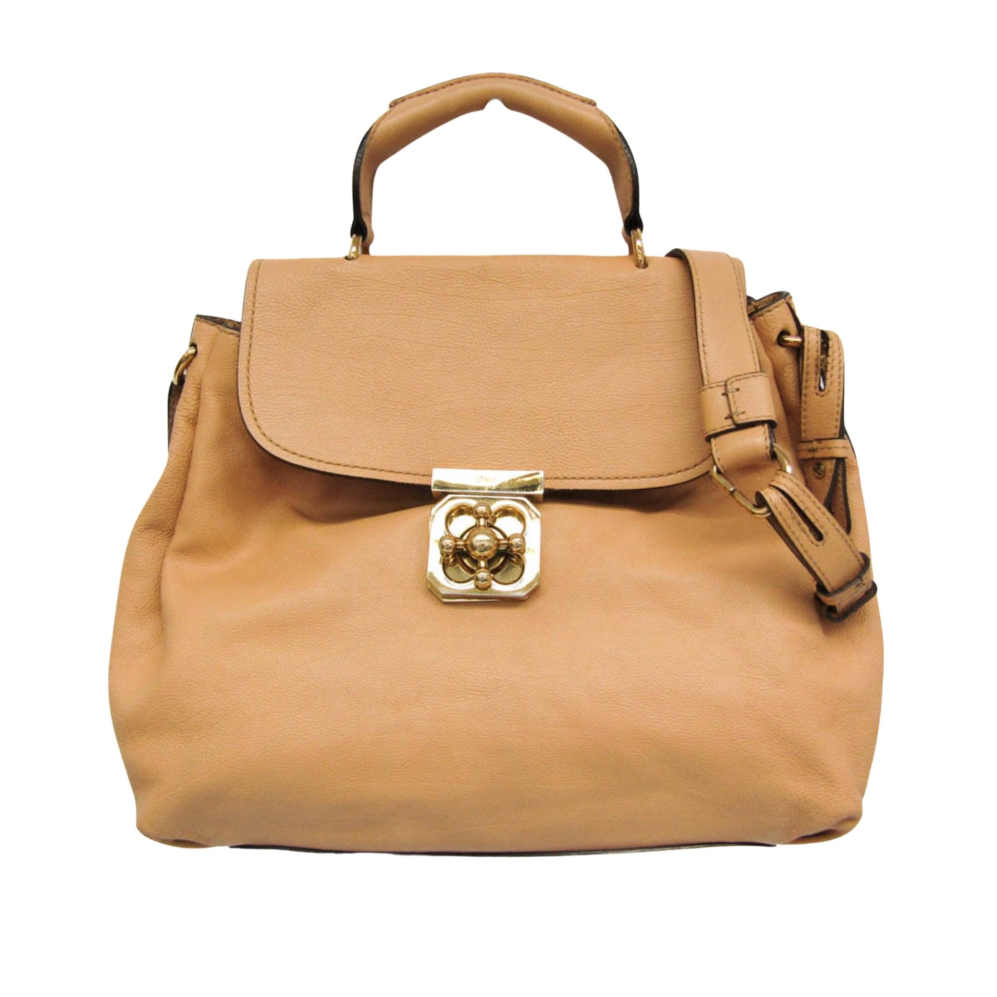 Chloé Elsie Beige Leather Handbag 